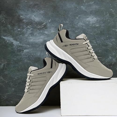 Men's Lite Sport Shoes Running Shoes for Men- Beige