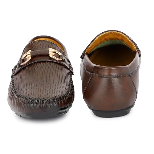 Men's Loafer for Men | Stylish & Comfortable with Soft Cushioned Insole | Hand-Stitched Design for Trendy Driving Shoes